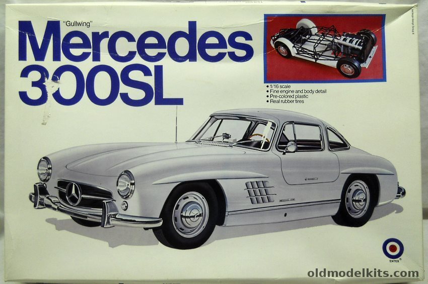 Entex 1/16 Mercedes Benz 300SL Gullwing, 9019 plastic model kit